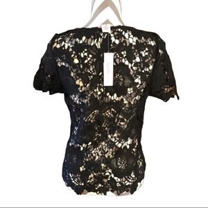 Lydia USA Black Crochet Lace Top NWT Various Sizes